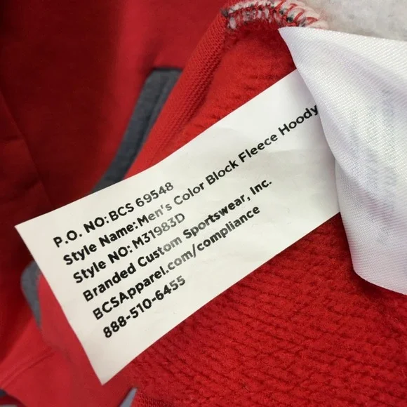 Ohio State Buckeyes Hoodie Sweatshirt Mens XL Red Gray NCAA Football Nike Fleece - Picture 6 of 7